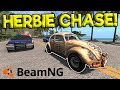 INSANE HERBIE POLICE CHASE & CRASHES! - BeamNG Gameplay & Crashes - Cop Escape