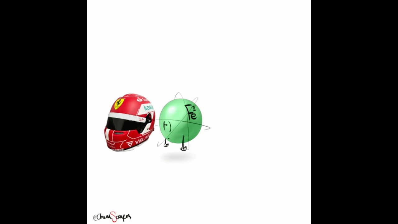 Fun Chemistry video: iron atom racing. #chemistry #atomicheart #atom #science #f1