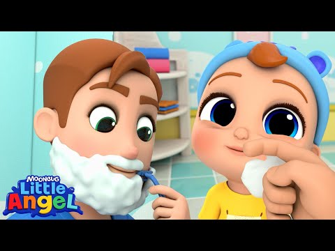 Baby John Wants To Be Like DAD! ❤️👨‍👦 | Little Angel And Friends Kid Songs