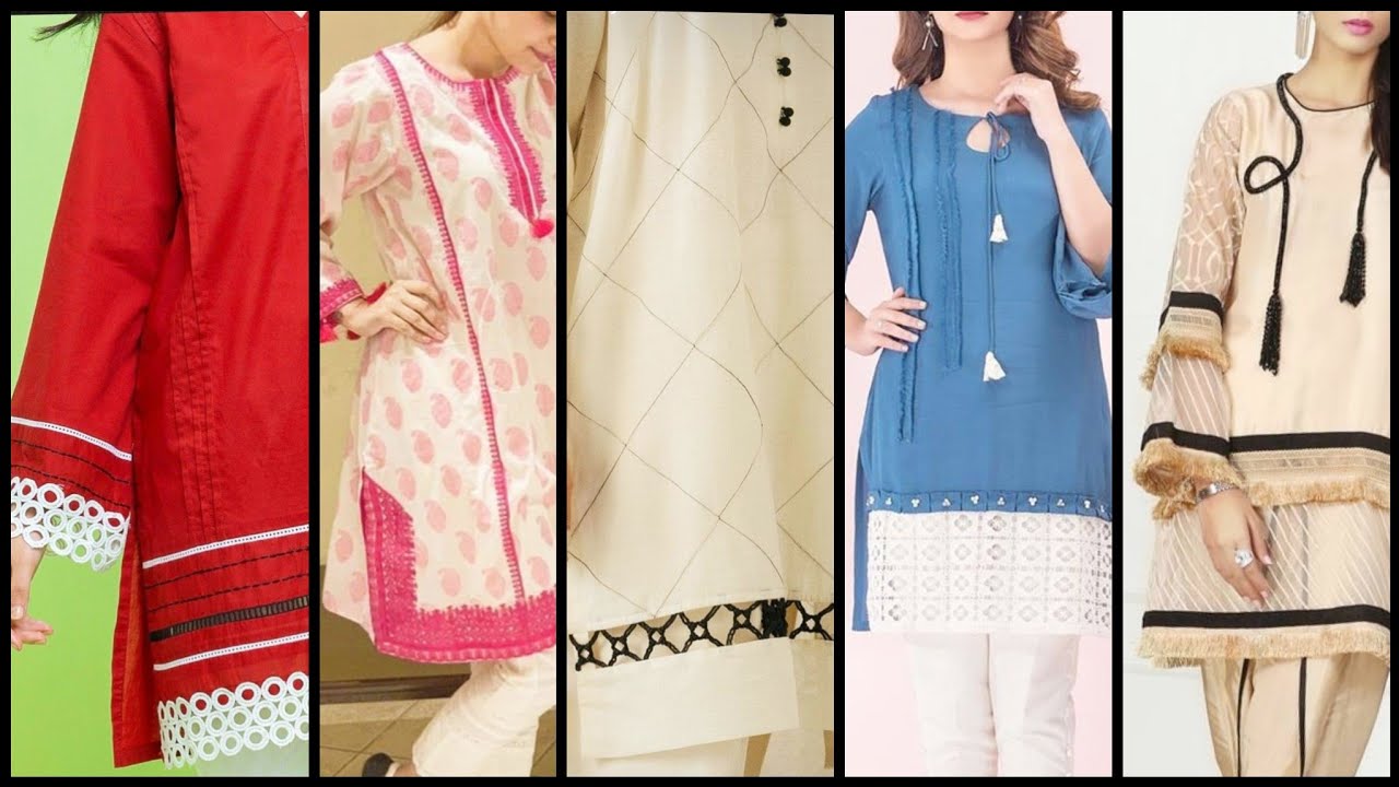Trendy And Beautiful 55 Summer Fashion Idea's For Kurti,Sleeves ghaira Trouser Designs 2020