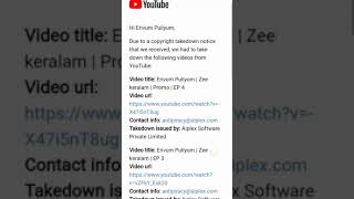 Aiplex Software Limited Blocked Erivum Puliyum From Many Youtube Channels 