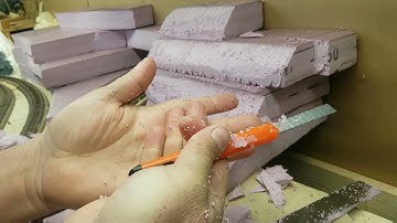 carving out the mountain or hill for my HO scale layout