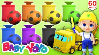 The Colors Song (Mixer Truck and Soccer Balls)   more nursery rhymes & Kids songs -Baby yoyo