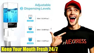 Revolutionize Your Bathroom Routine with the 700mL Automatic Touchless Mouthwash Dispenser!