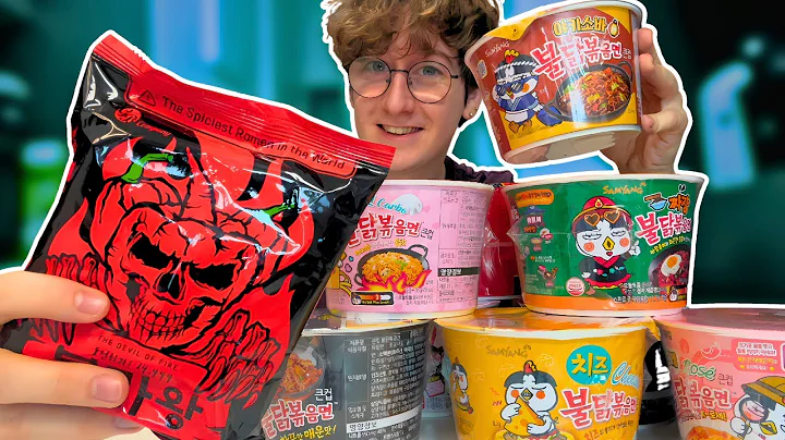 I Tried EVERY Korean SPICY Buldak Ramen!