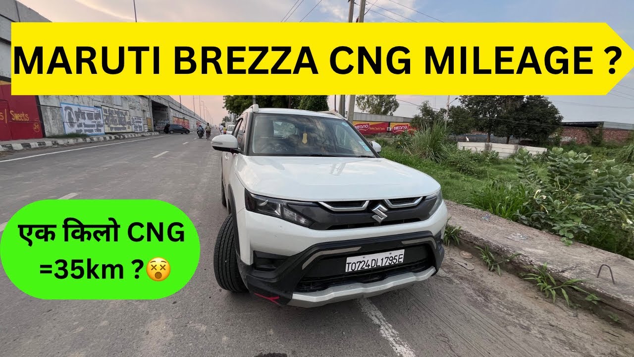 2024 Maruti Brezza CNG Highway Mileage Test ( Brezza 1kg Cng = 35 km ...