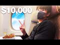 the $10,000 first class flight experience...