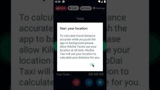 KiloDai Taxi App location permission screenshot 1