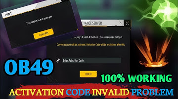 ACTIVATION CODE INVALID PROBLEM IN ADVANCE SERVER✅ | ADVANCE SERVER ACTIVATION CODE INVALID||