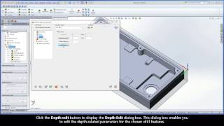 SolidCAM iMachining Training Course - Exer #9: Define a Drill Recognition operation