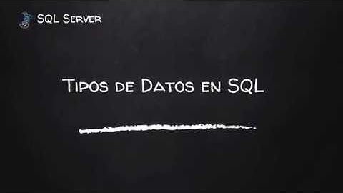 Tipo de datos en SQL