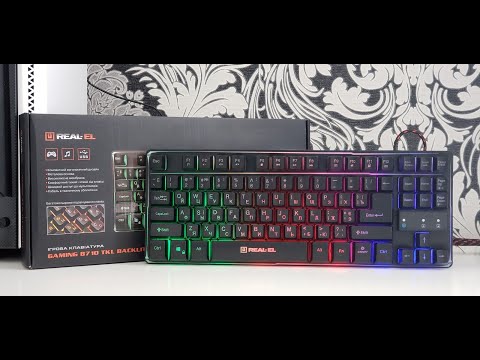 Клавіатура REAL-EL Gaming 8710 TKL Backlit Ukr Black