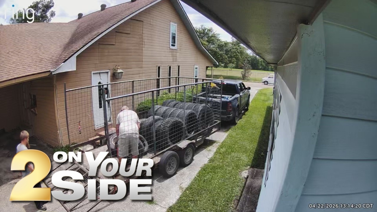 Caught on camera: Illegal tire dumping at vacant Baton Rouge home - YouTube