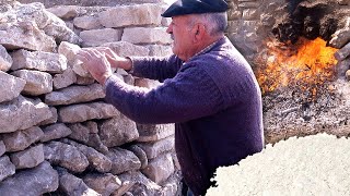 Craft plaster. This is how the plasterers made this material for construction and decoration