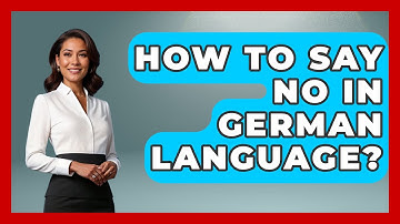 How To Say No In German Language? - The Language Library