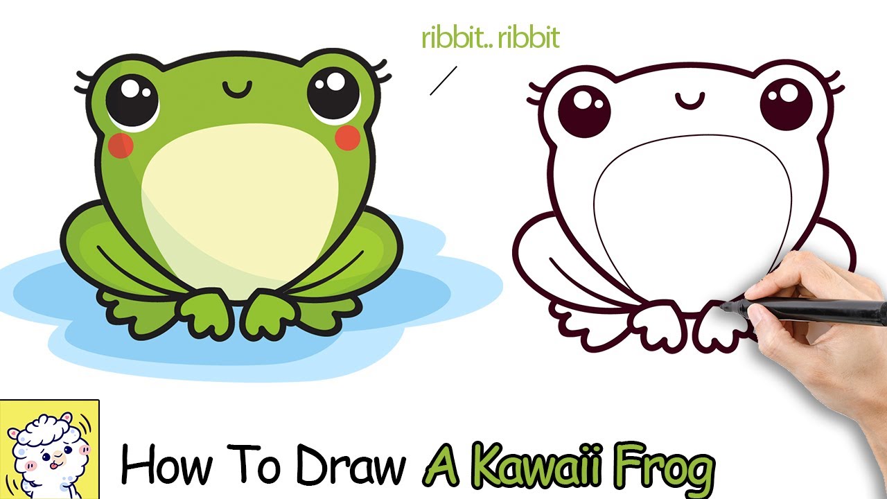 How To Draw A Frog Kawaii Art Style Mofukawa YouTube