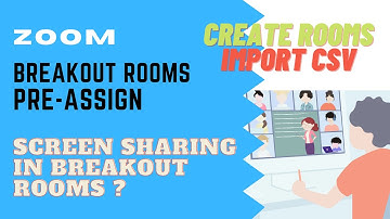 Zoom BreakOut Rooms | Pre-Assign | Create Rooms | Import CSV | Screen Sharing in BreakOut Rooms
