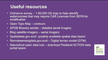 Peatland ACTION   Spatial Data Templates Video 9   Useful Resources
