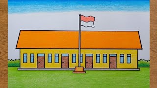 How to draw elementary school || It's very easy - suitable for beginners