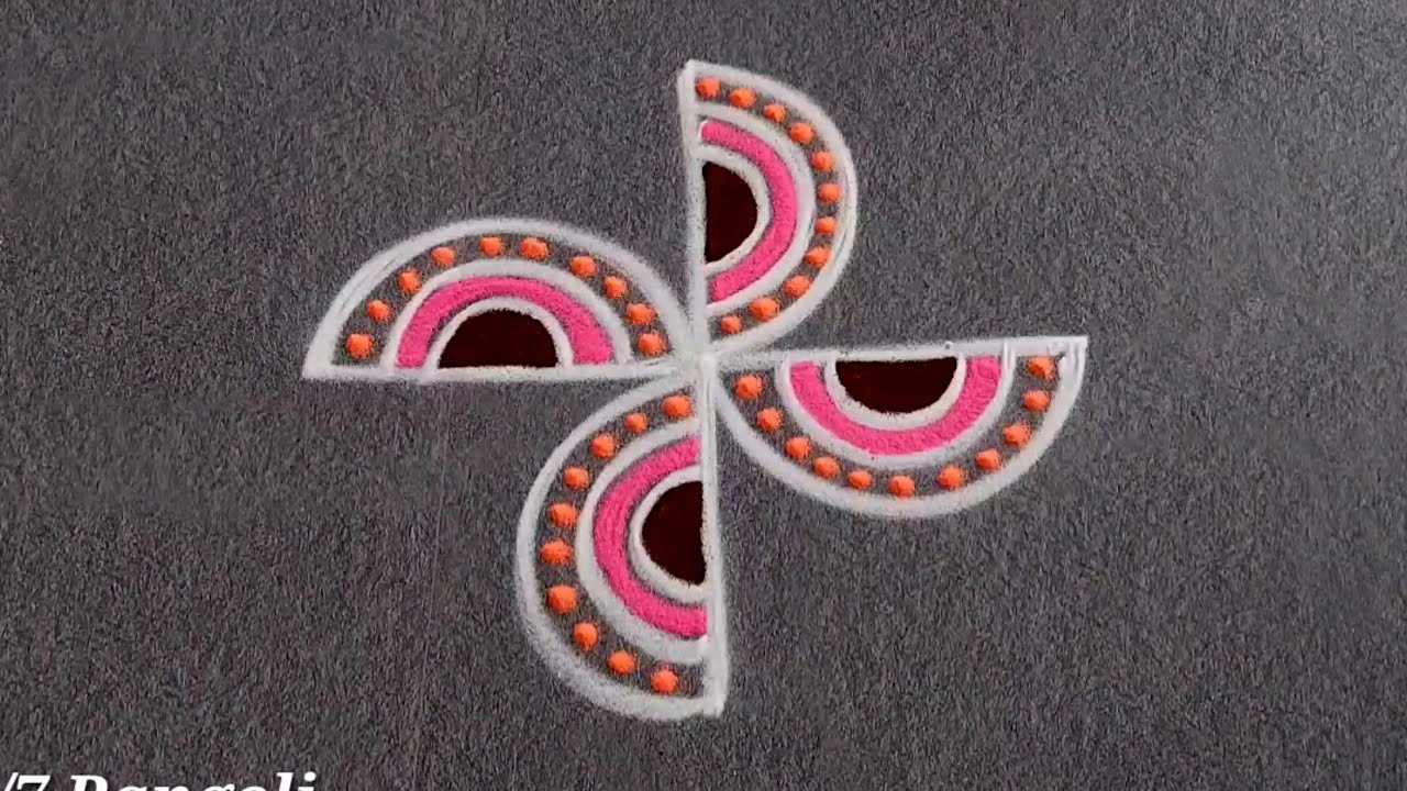 3 புள்ளி கோலம் 🍀 24/7 Rangoli 🍀 Very Easy Daily Muggulu Design🍀 Cute kolam design 🍀 Freehand Rangoli