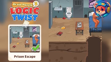 Brain Puzzle 2: Logic Twist Level 20 PRISON ESCAPE | Walkthrough & Solution Mobile 