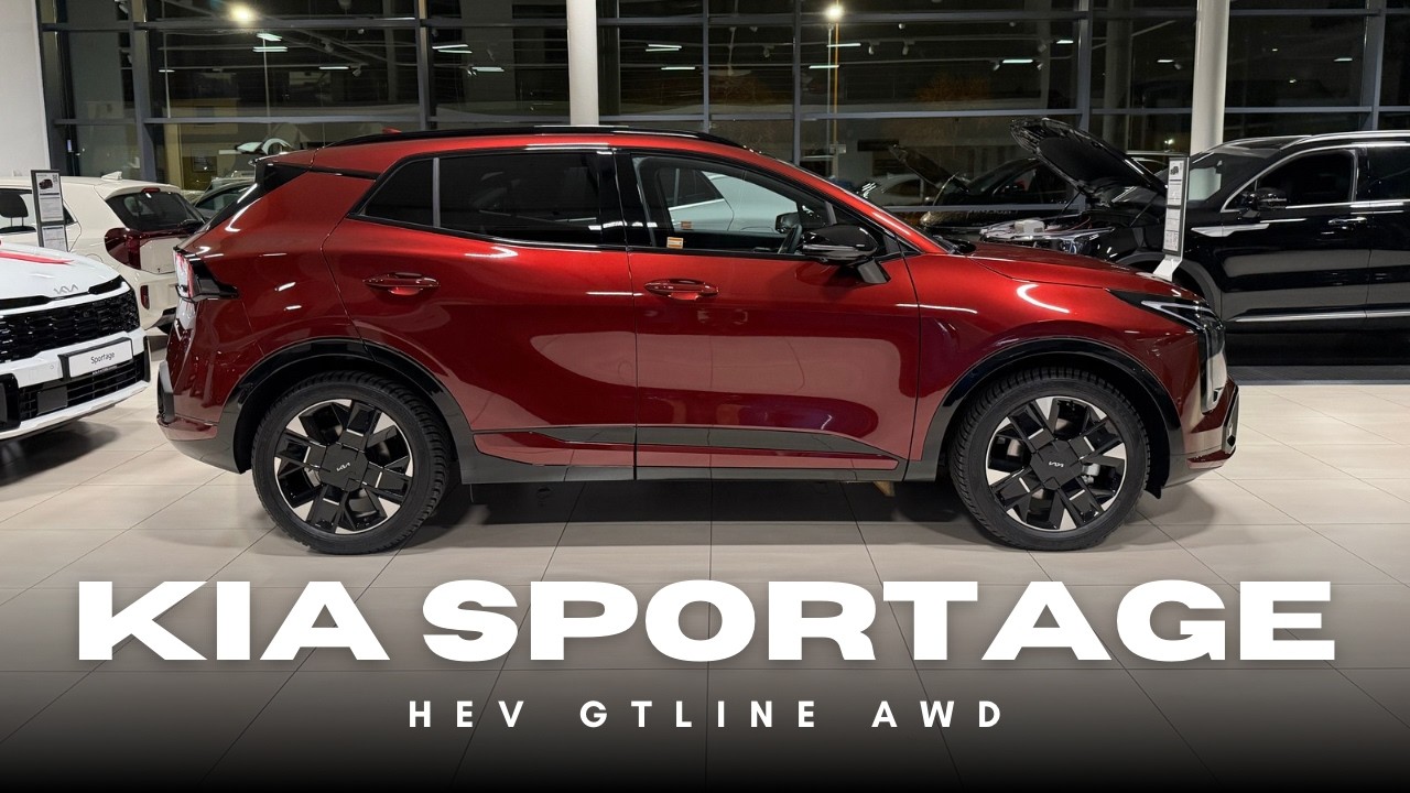 Kia Sportage 2026 [1.6 T-GDI 239KM 6AT AWD HEV] GTLine w kolorze Magma Red | Prezentacja 4K