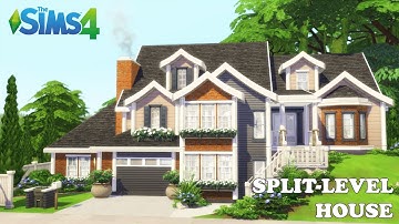 BASE GAME | Split-Level Suburban Dream 🏡 | The Sims 4 Speed Build