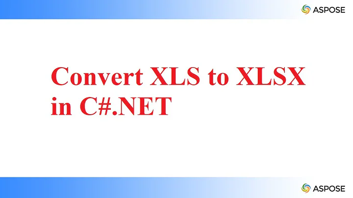 Convert XLS to XLSX in C#.NET