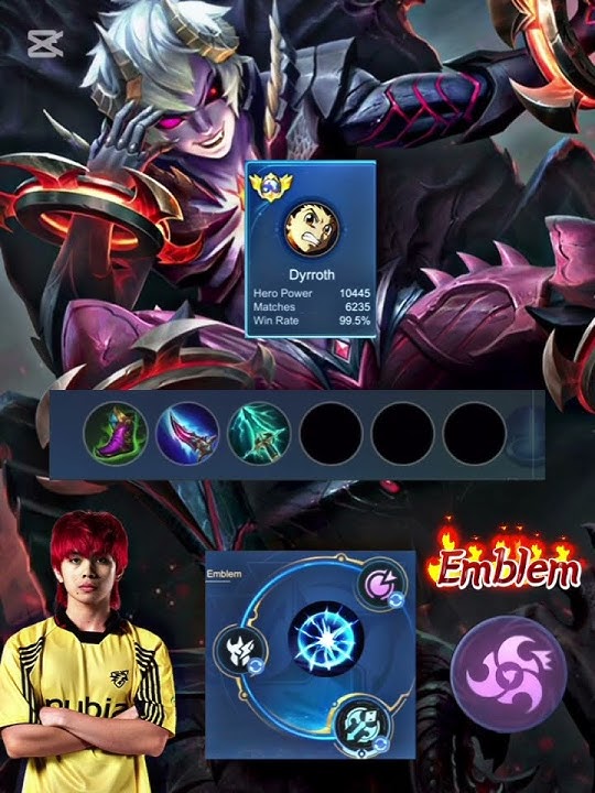 Dyroth Best build 2025🔥 (EXP LANE) Dyroth MLBB #mobilelegends     #mlbb