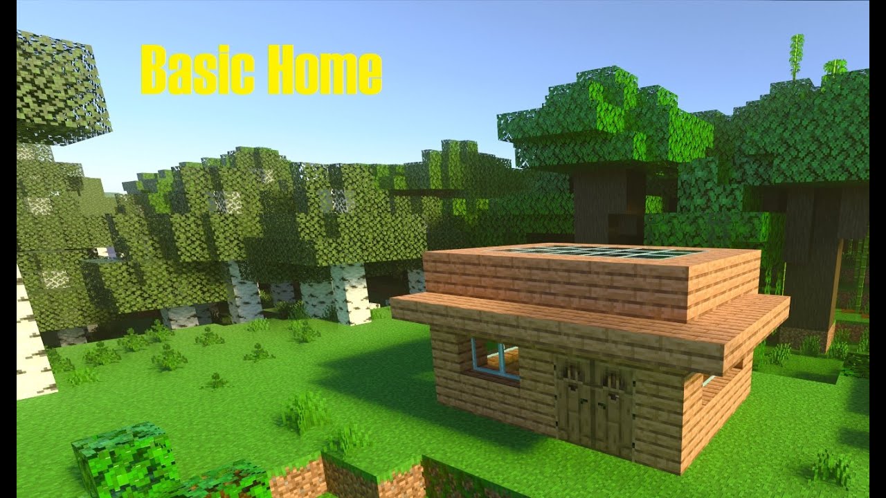 Minecraft Survival - A basic Home - YouTube