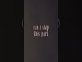 can i skip this part? this is the opening track on my new album #chemistry out June 23rd 💔