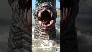 “A terrifying creature have razor-sharp teeth #horror #caughtoncamera #water#viral #fyp