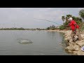 Fish hunting. -  Amazing big Rohu | with single hook