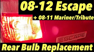 How To Replace Tail light / Brake / Turn Signal Bulb On Ford Escape
