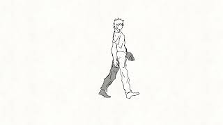 Walk cycle test animation (Flipaclip)