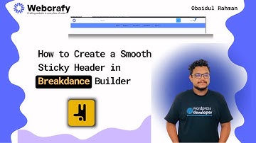 How to Create a Smooth Sticky Header in Breakdance Builder - full video