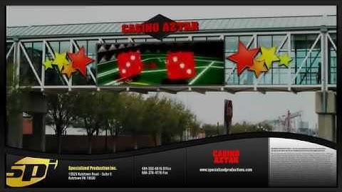 Casino LED Sign - Pre-Visualization - Motion Graphics Video for Digital Signage