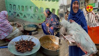 20 Kg Huge Cat Fish Fry For My Whole Village Village Style Fishfry Village Life Pakistan
