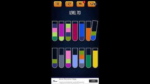 Water Sort Puzzle - Color Liquid Sorting Game Level 713 Solution