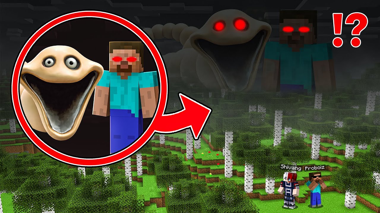 We Got Attacked BY Hungry Worm And Herobrine In Minecraft !! 😱