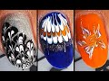 Easy Drag Marble Nail Art | Christmas Nail Art Compilation | Nailicious