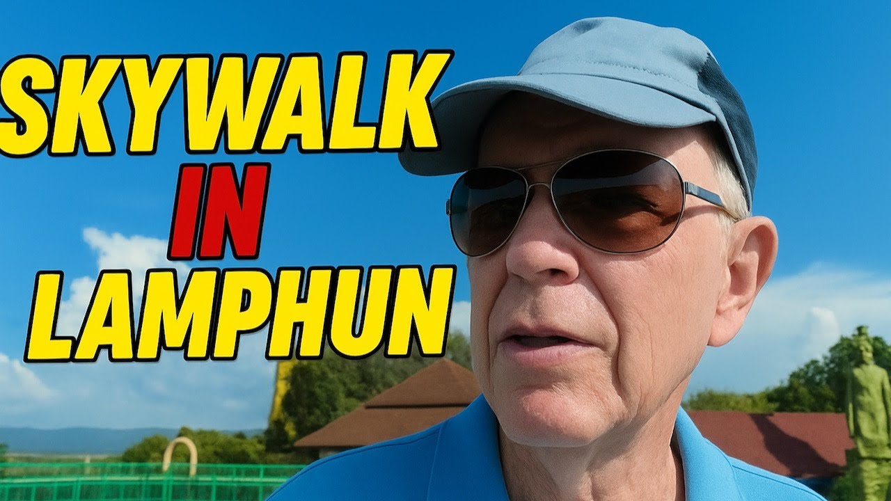 Lamphun skywalk and Kruba Sriwichai Monument