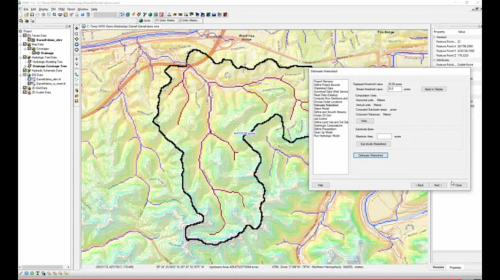 WMS - locate project area and delinate watershed - CE 433 Class 28 (1 Apr 2020)