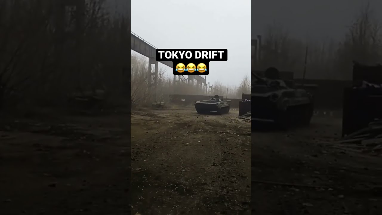 Tank goes full Tokyo Drift. #tokyo #russia #ukraine