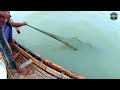 Prawn Fishing With China Net In Padma River | Fish Catching Trap | Fishing Media