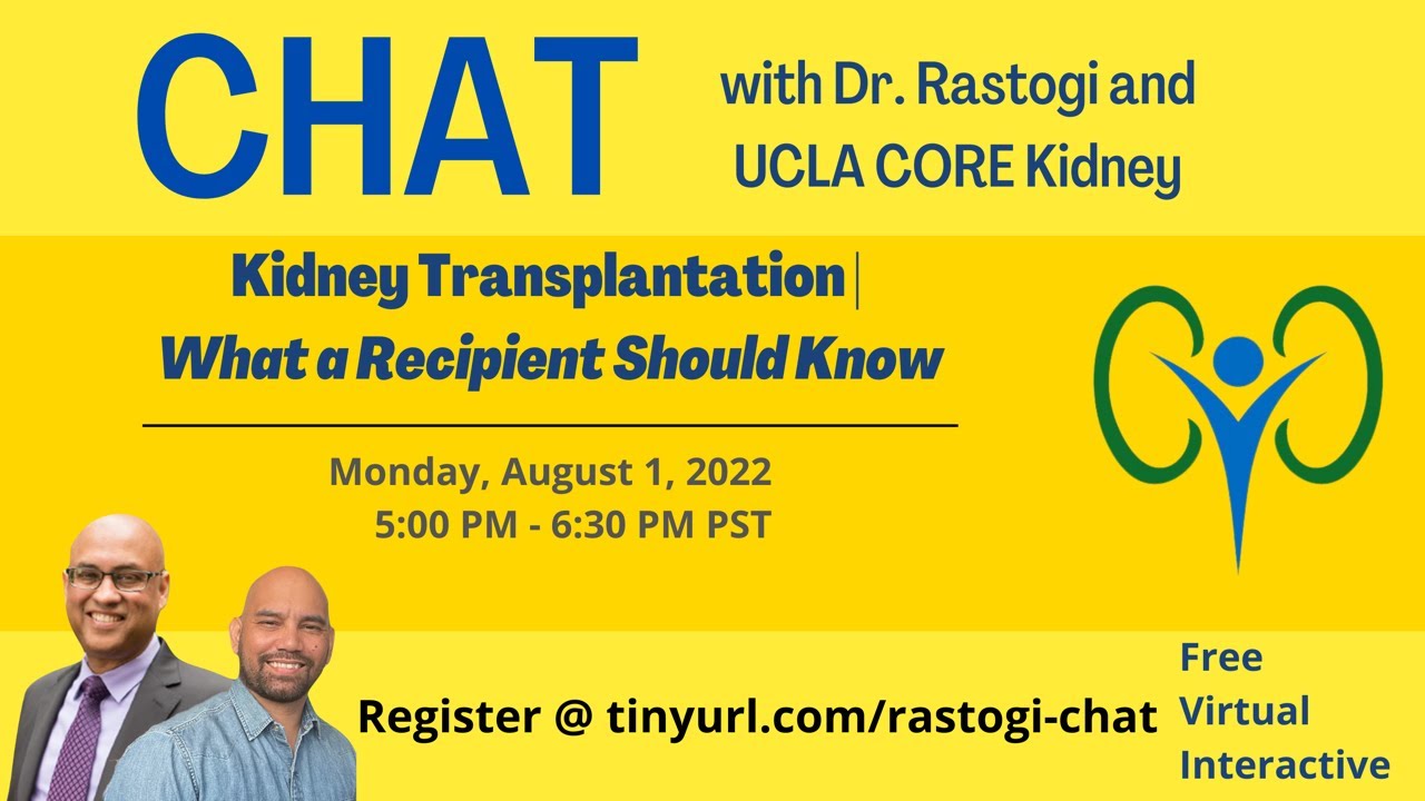 UCLA CORE Kidney | Kidney Transplantation: What a Recipient Should Know ...