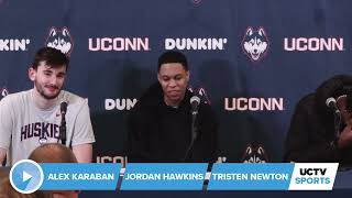 Alex Karaban, Jordan Hawkins, Tristan Newton Postgame Press Conference | UConn vs. Providence 2/22