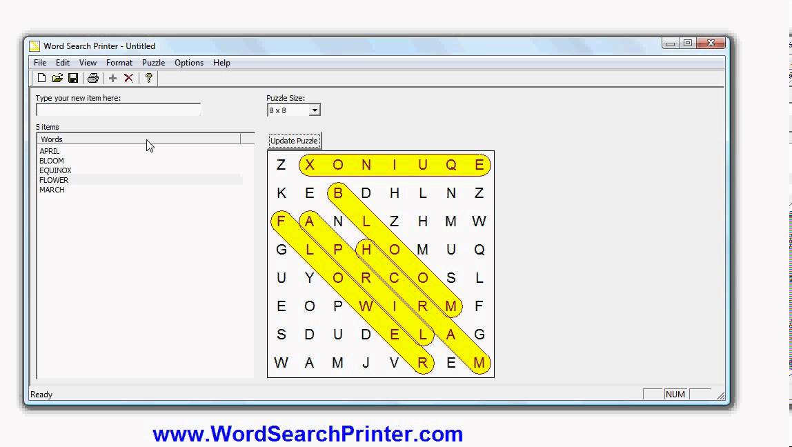 Spring Word  Search Puzzle Maker  Create word  search 