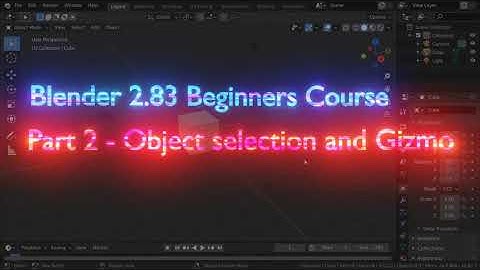 Part 2 - Object Selection and Gizmo | Blender Beginners course in Hindi #VinayEditz