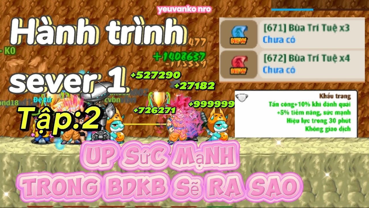 Ngọc Rồng Online | Comeback Sever 1- tập 2: Up Sức Mạnh Ở BDKB Liệu còn Được Nhiều TNSM... KẾT QUẢ 